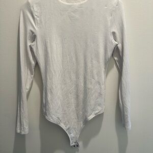 Abercrombie and Fitch White Long Sleeve Bodysuit